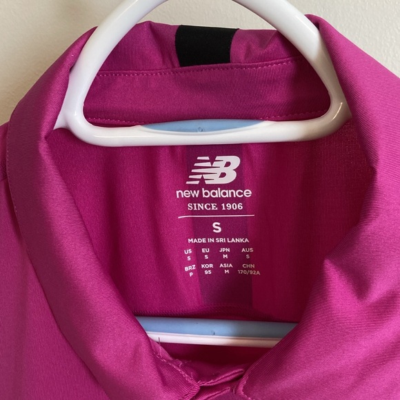 New Balance Tournament Men's Tennis Polo - Purple / Orange Size S - Picture 5 of 7